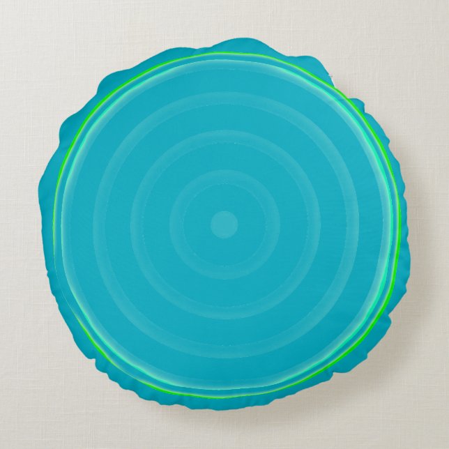 Coussin ronde colorée avec design circulaire (Dos)