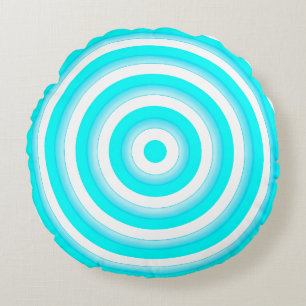 Coussin ronde colorée avec design circulaire