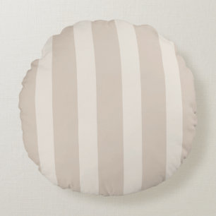 Coussin ronde minimaliste en rayure beige