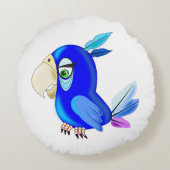 Coussin ronde perroquet - Personnalisable (Dos)