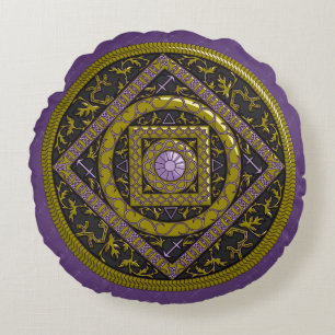 Coussin ronde Sagittarius Mandala