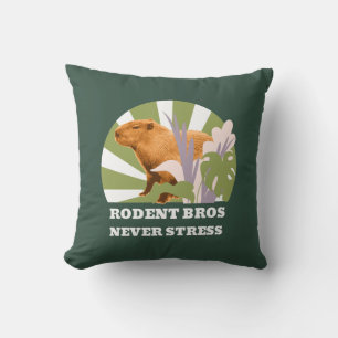 Coussin Rongeurs Frères Ne Stressez Jamais Drôle Capybara