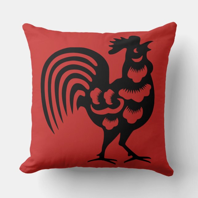 Coussin Rooster chinois (Recto)