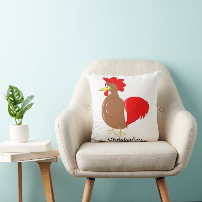 Coussin Rooster Design Personalised (Chaise)