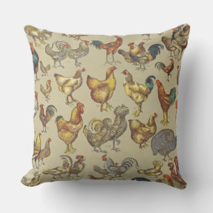 Coussin Rooster Poulet de la ferme Pays Animal