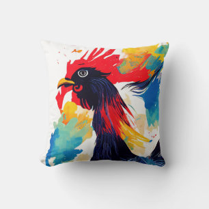 Coussin Rooster Wild Nature Animal Couleur Art Peinture