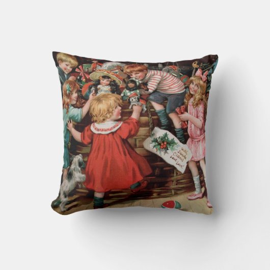 Coussin Rosa C. Petherick : Le panier de Noël (Recto)