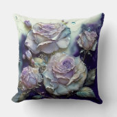 Coussin Rose aquarelle bleu et violet agrandi (Recto)