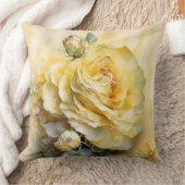 Coussin Rose aquarelle jaune agrandie (Couverture)