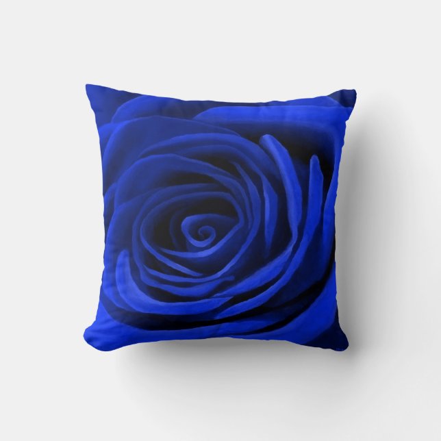 Coussin Rose bleu (Recto)