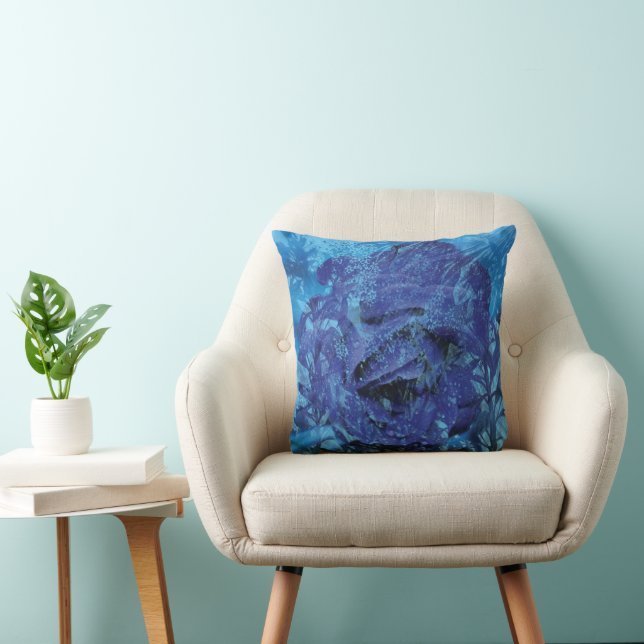 Coussin Rose bleu (Chaise)