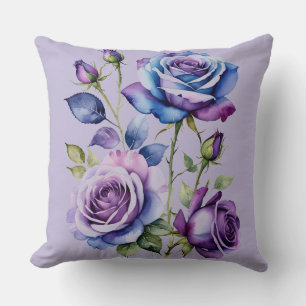 Coussin Rose bleu et violet (violet)