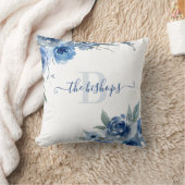Coussin Rose bleu monochrome (Couverture)