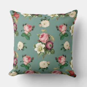 Coussin Rose classique et Jade