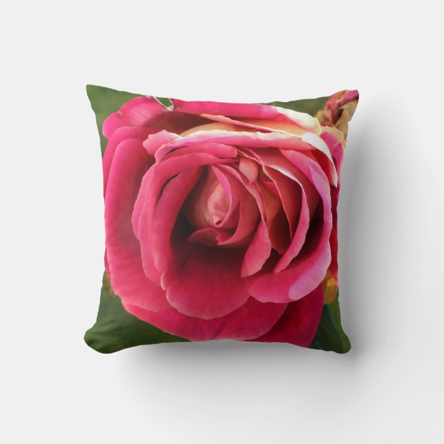 Coussin Rose dans le jardin (Recto)