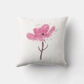 Coussin Rose d'aquarelle de fleurs (Verso)