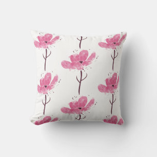 Coussin Rose d'aquarelle de fleurs