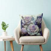 Coussin Rose d'aquarelle violet et bleu agrandi (Chaise)