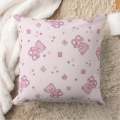 Coussin Rose d'arrière - plan de nounours (Couverture)