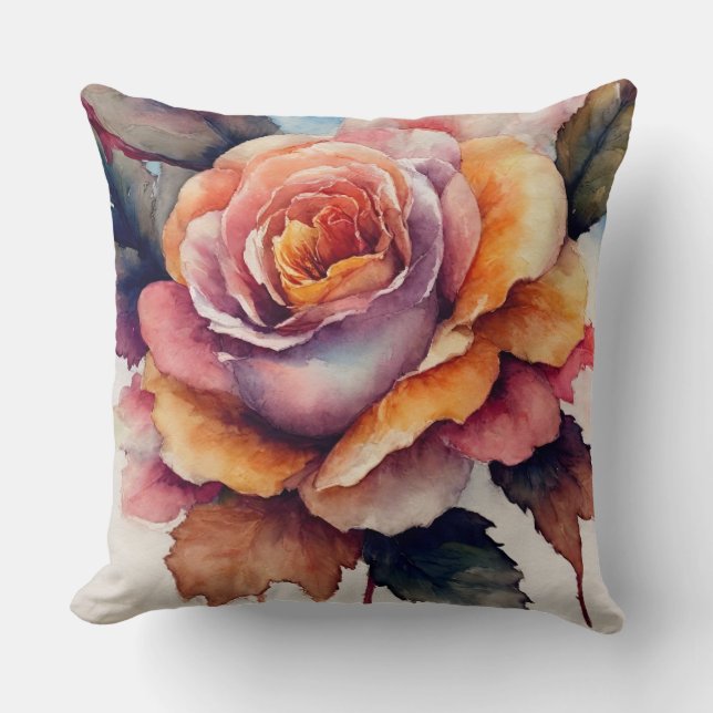 Coussin Rose d'automne (Recto)