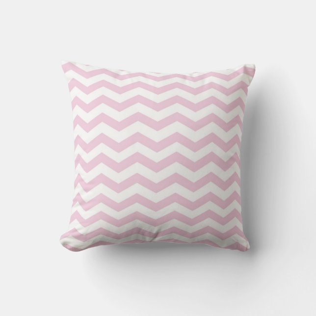 Coussin rose de conception de Chevron (Recto)