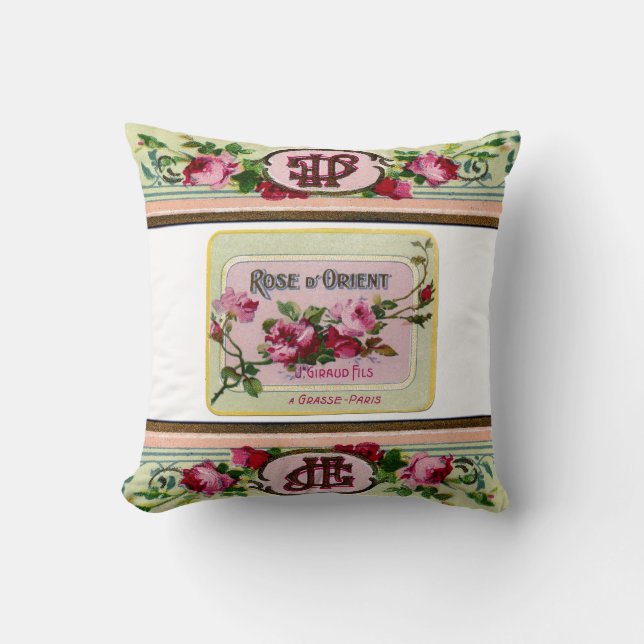 coussin rose de coussin de Français antique (Recto)