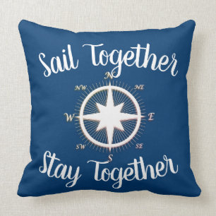 Coussin Rose de coutume nautique de boussole de vents
