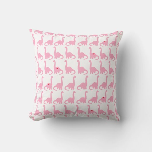 Coussin rose de dinosaure (Recto)