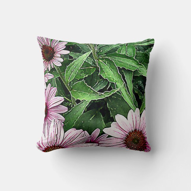 Coussin rose de fleur de cône (Recto)