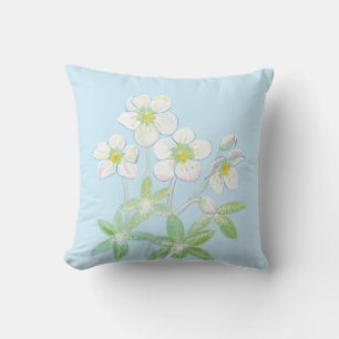 Coussin Rose de Noël, Helleborus niger