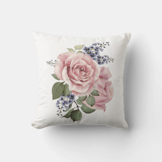 Coussin Rose de pays réversible