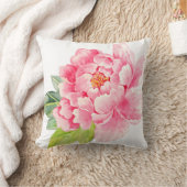 Coussin rose de pivoine d'aquarelle (Couverture)