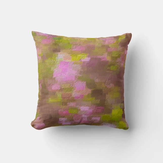 Coussin Rose de saison printanière Abstrait (Recto)