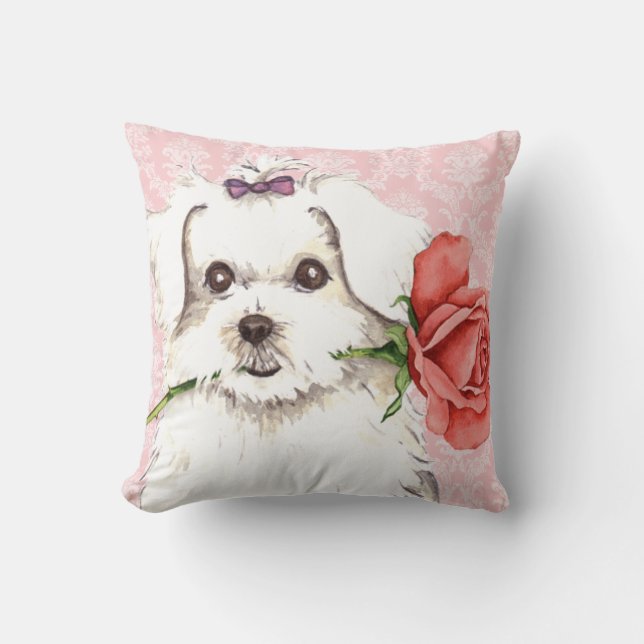 Coussin Rose de Valentine maltais (Recto)