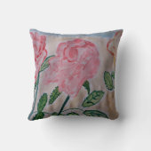 Coussin Rose d'été Abstrait (Verso)