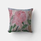 Coussin Rose d'été Abstrait (Recto)