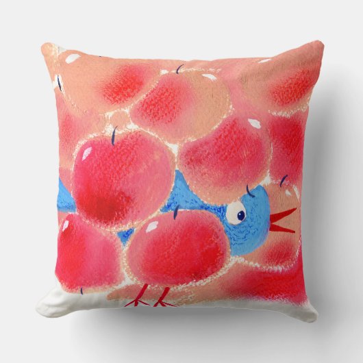 COUSSIN ROSE D'OISEAU D'APPLE (Recto)