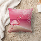Coussin Rose du mariage de plage de Flamant rose | (Couverture)