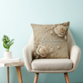 Coussin Rose enchantée art AI (Chaise)