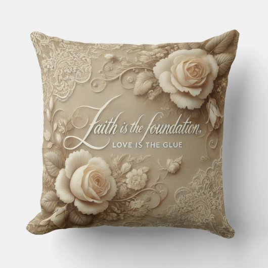 Coussin Rose enchantée art AI (Recto)