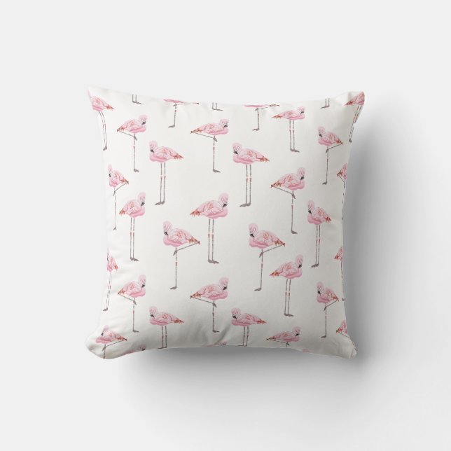 Coussin ROSE ET BLANC de PARC de FLAMANT ROSE de (Recto)