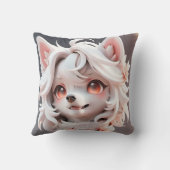 Coussin Rosé Et Blanc Fluffé (Verso)