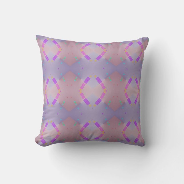 Coussin Rose et Bleu avec une pincée de Lavande (Recto)