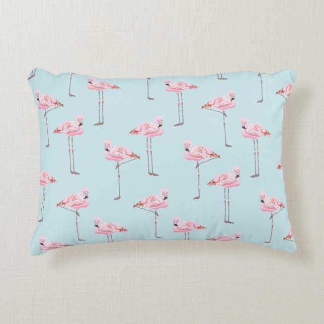 Coussin ROSE ET BLEU de PARC de FLAMANT ROSE de (Devant)