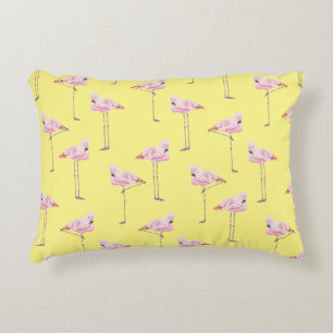 Coussin ROSE ET JAUNE de PARC de FLAMANT ROSE de