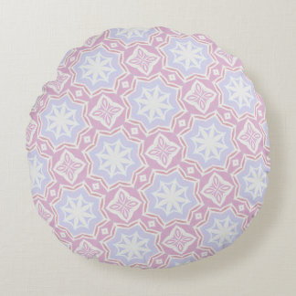Coussin rose et lavande géométrique Pastel doux