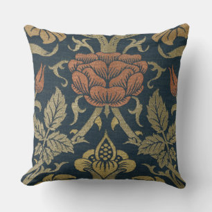 Coussin Rose et Lily de William Morris vintage
