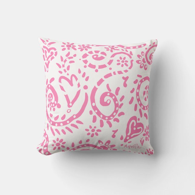 Coussin rose et marine (Recto)