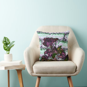 Coussin Rose et mur