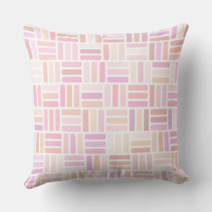 Coussin rose et orange Géométrique